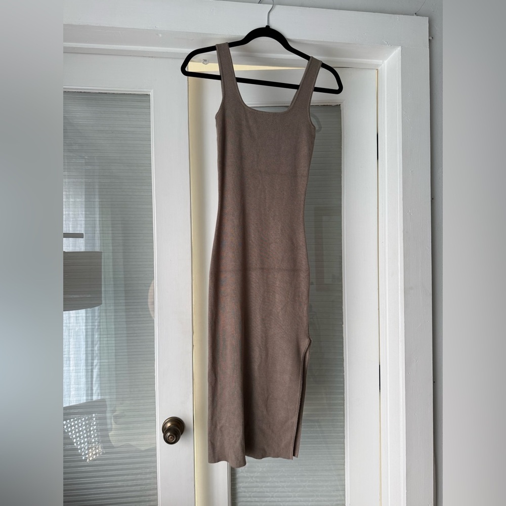 Miou Muse Brown Knit Sweater Dress- women’s size small